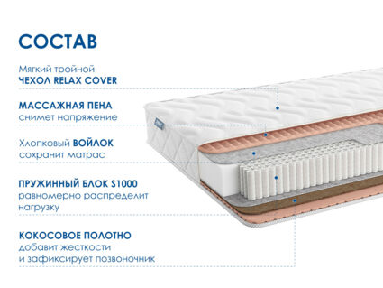Матрас Димакс Relmas Cocos 1 S1000 31
