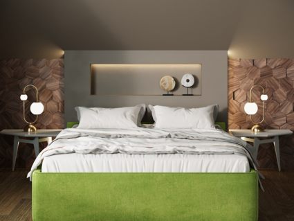 Кровать Nuvola Alba Velutto 32 (с подъемным механизмом)